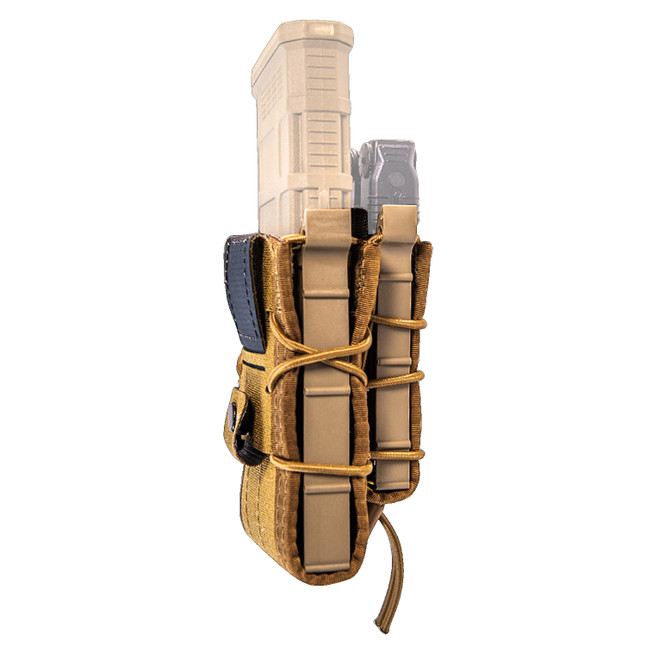 HSGI Double Decker TACO Single Rifle and Single Pistol Mag Pouch Belt Mount Coyote Brown [FC-849954028070]