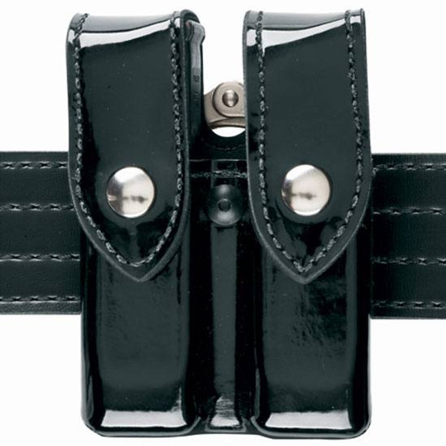 Safariland Model 72 Magazine/Cuff Pouch Top Flap 2.25" Belt Loop Glock/H&K/S&W/Springfield Ambidextrous Plain Black 72-83-2B [FC-781602417426]