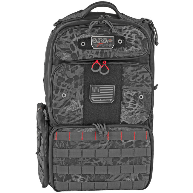 G Outdoors GPS Tactical Range "Tall" Backpack MOLLE Bag Nylon Black Camo [FC-819763012621]