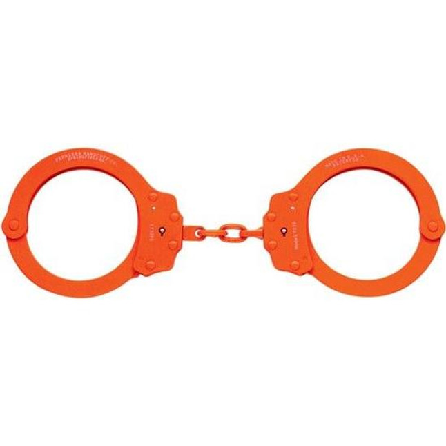 Peerless Handcuff Company Oversize Chain Handcuffs Carbon Steel EPP Extra Large Orange [FC-817086010638]