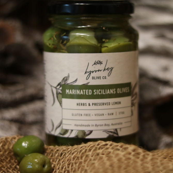 Marinated Sicilian Olives by Byron Bay Olive Co