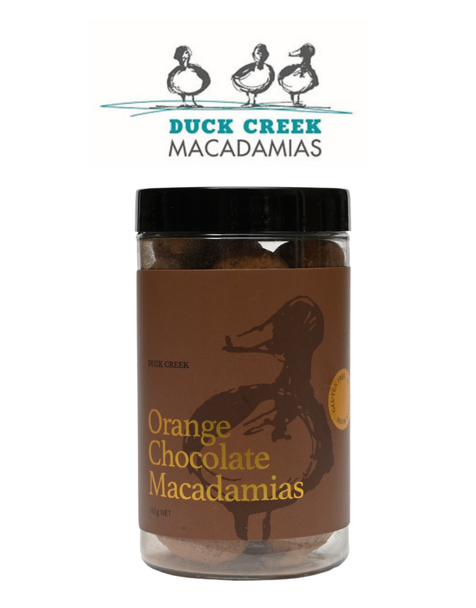 Chocolate Macadamias | Orange | 165g Gift Jar