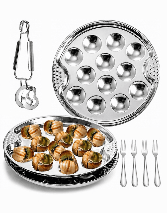 French Escargot Serving Set