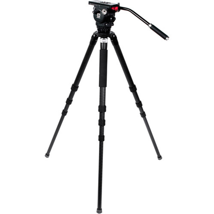 OZEN Agile 5 Mini E-Z Load 75mm Fluid Head & 3-Stage Carbon Fiber Tripod System