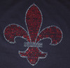 Red And Clear  Fleur De Lis