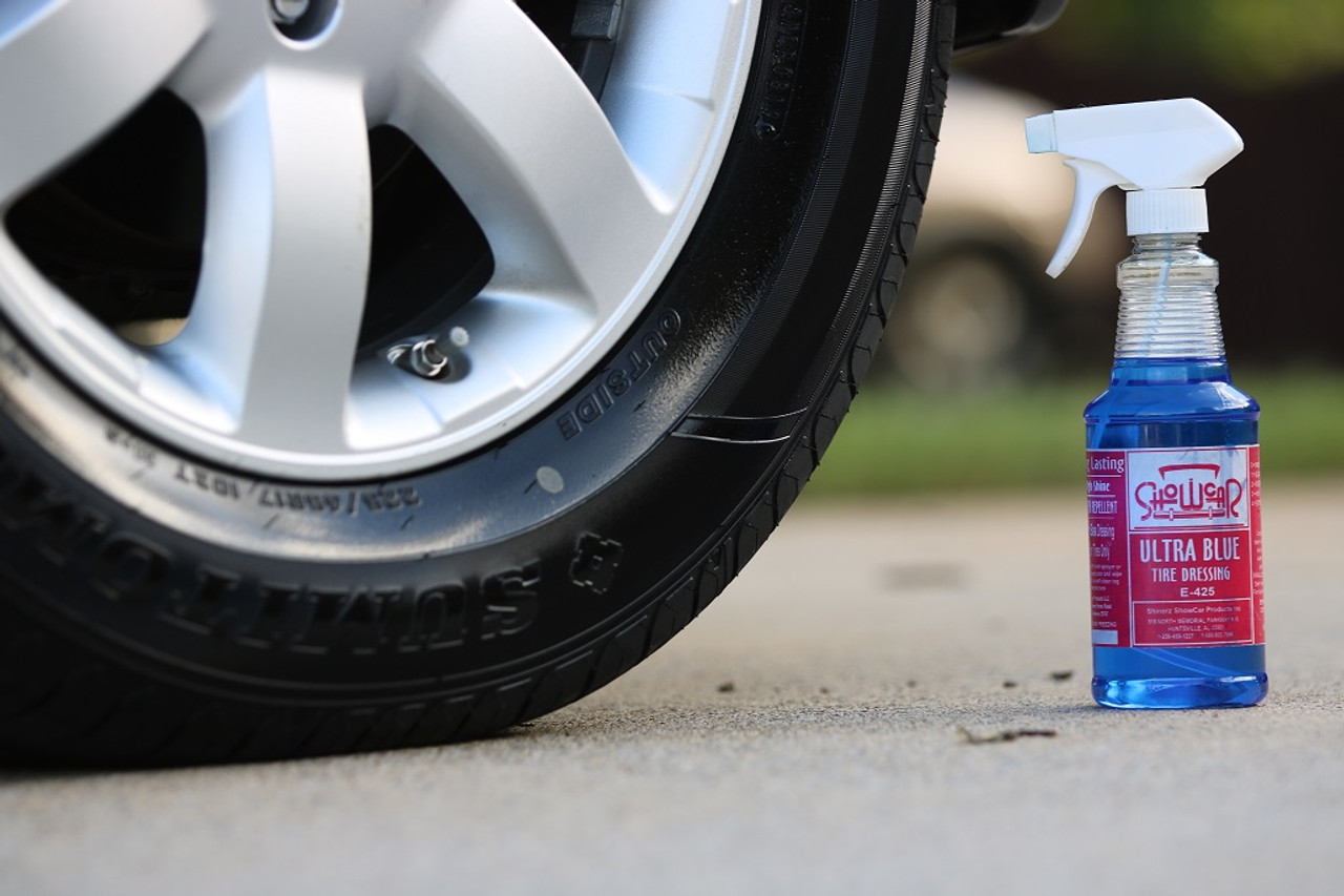 Super Blue Tire Gloss Shine, Tire Cleaner and Tire Dresser Applicators Kit  - 16 oz.