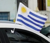 Bandera Banderín Para Auto Uruguay Car Flag Window Clip Car Decoration, 45 cm x 30 cm / 17.7" x 11.8" (1 pc)