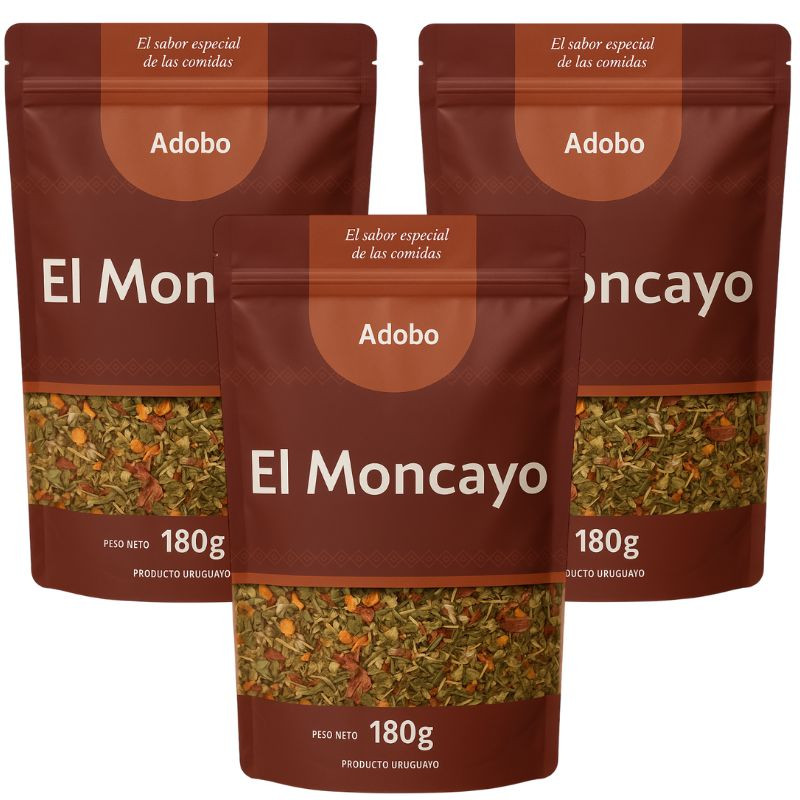 El Moncayo Adobo Spice Doypack Seasoning Ideal for Chicken Meat, 180 g oz (pack of 3)