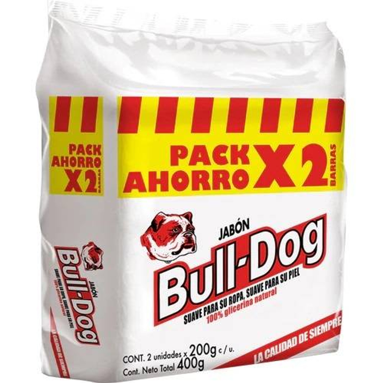 Bulldog Jabón en Barra Para Lavar la de Múltiple Bulldog Cleaning Jabón en Pan, 2 x 200 g / 7.05 oz - Productos Uruguayos Online