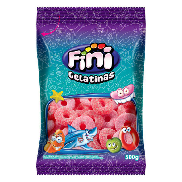 Fini Aros Gomitas de Frutilla, 500 g / 17.63 oz