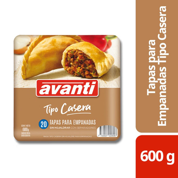 Avanti Tapas Para Empanadas Tipo Caseras Ideal Para Horno, 6 paquetes x 20 discos (120 discos totales)