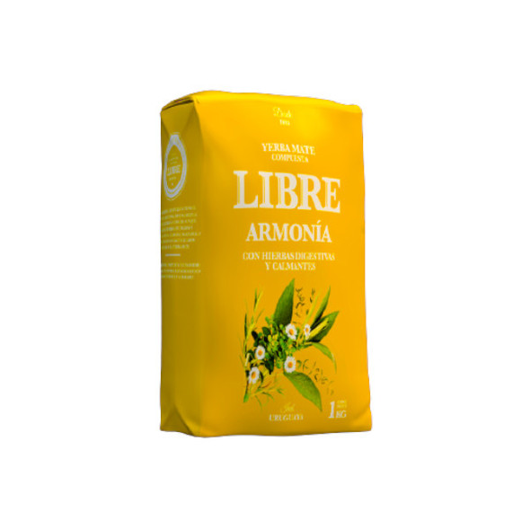 Libre Yerba Mate Compuesta Armonía con Hierbas Digestivas y Calmantes, 1 kg / 35.27 oz