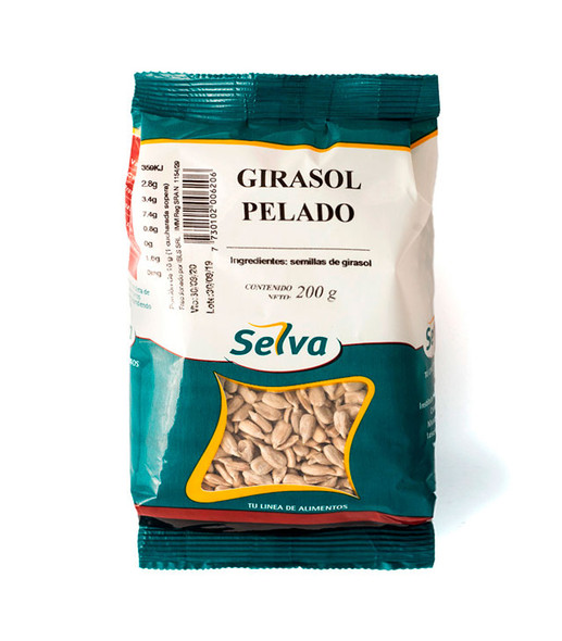 La Selva Peeled Sunflower Seeds Potassium & Magnesium Semillas de Girasol, 200 g / 7.05 oz