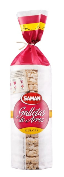 Saman Sweet Rice Crackers Galletas de Arroz Dulces, 150 g / 5.29 oz