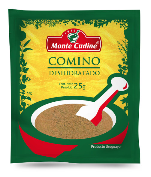 Monte Cudine Dehydrated Cumin Spice - Perfect for Stews, Sauces & Fillings Comino Deshidratado, 25 g / 0.88 oz (pack of 3)