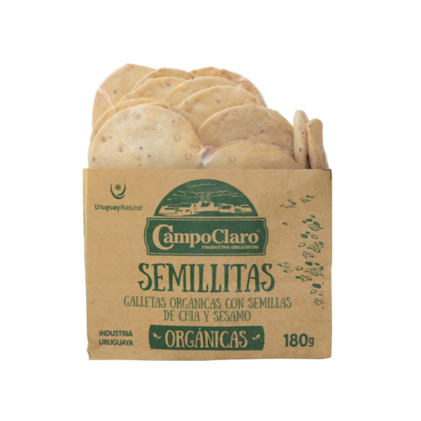 Campo Claro Organic Cookies with Chia Seeds & Sesame Galletas Semillitas, 180 g / 6.35 oz