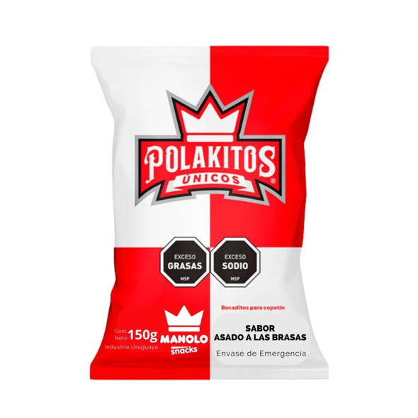 Polakitos Classic BBQ Flavored Party Snacks by Manolo Snacks Polakitos Únicos Sabor Asado a las Brasas, 150 g / 5.29 oz