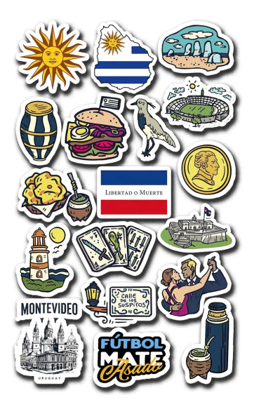 Uruguay Tradition Stickers Pack - Waterproof UV Stickers