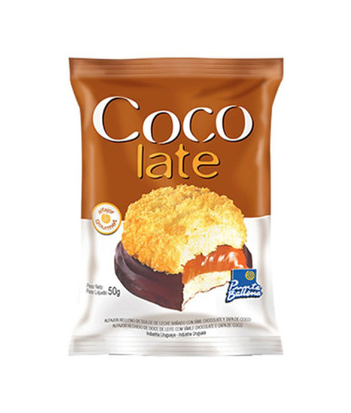 Punta Ballena Chocolate Coconut & Dulce de Leche Alfajor with Milk Chocolate Coating, 50 g / 1.8 oz (pack de 6)