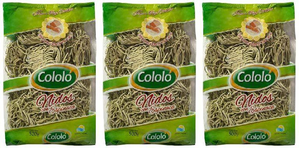 Cololó Fideos Nidos Con Espinaca Tipo Caseros, 500 g / 1.1 lb (pack of 3) Cololó Fideos Nidos Con Espinaca Tipo Caseros, 500 g / 1.1 lb (pack of 3)