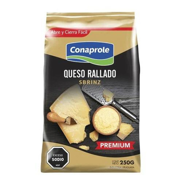 Conaprole Queso Rallado Fine Grated Sbrinz Cheese Premium, 250 g / 8.8 pouch
