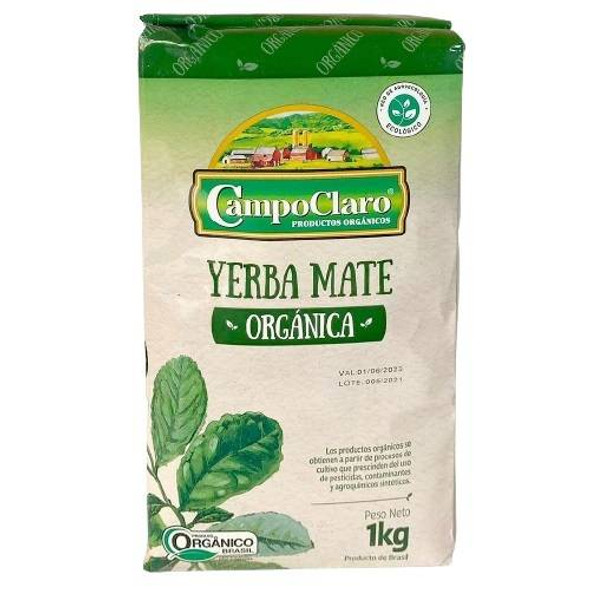 Campo Claro Organic Yerba Mate Traditional Yerba Mate Flavor, 1 kg / 2.2 lb bag
