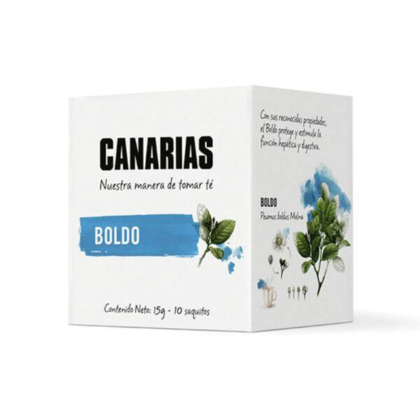 Canarias Té Classic Boldo Tea In Bags, 1.5 g / 0.05 oz (box of 10 bags)