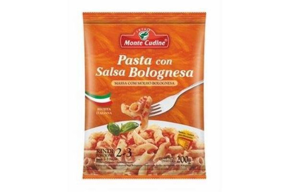 Monte Cudine Pasta Saborizada Noodles with Bolognese Sauce Italian Style, 200 g / 7.05 oz for 2 to 3 servings