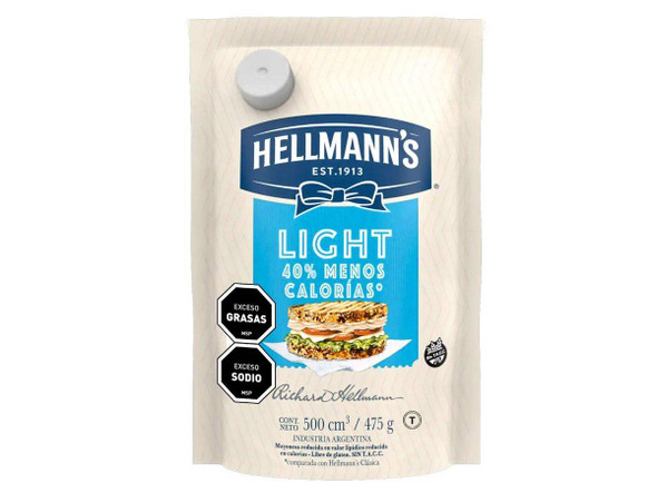 Mayonesa Hellmann's Light Mayonnaise in Pouch, 475 g / 16.75 oz bag