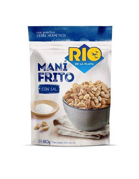 Rio de la Plata Maní Frito Salado Salty Peeled Peanuts Snack, 180 g / 6.34 oz