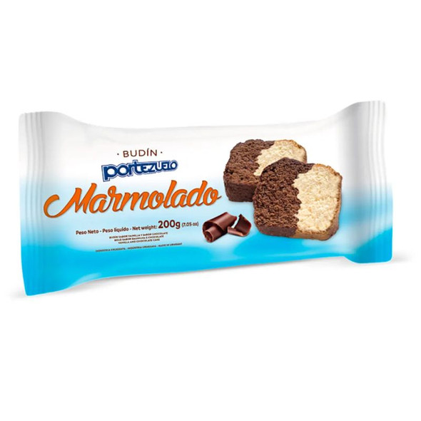 Budín Portezuelo Marmolado Budín de Vainilla y Chocolate Marmolado, 200 g / 7.0 oz
