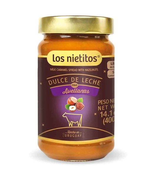 Los Nietitos Dulce de Leche con Avellanas, 400 g / 14.10 oz