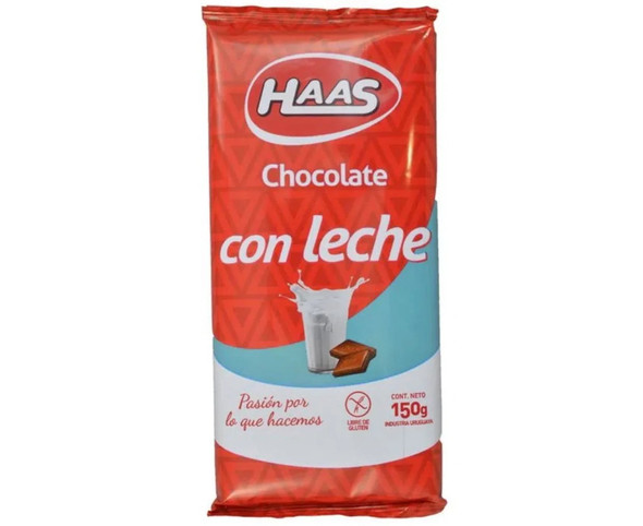 HAAS Tableta de Chocolate con Leche, 150 g / 5.29 oz