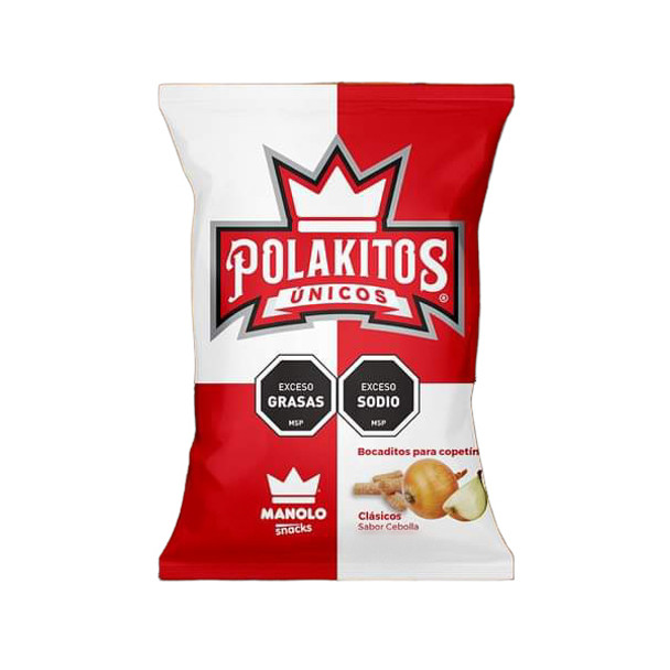 Manolo Snacks Polakitos Sabor Cebolla,  500 g / 17.63 oz