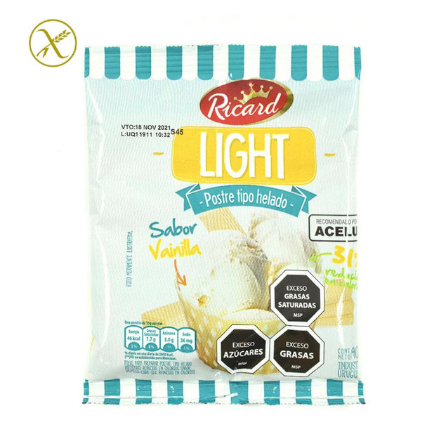 Ricard Helado Light Sabor Vainilla, 90 g / 3.17 oz