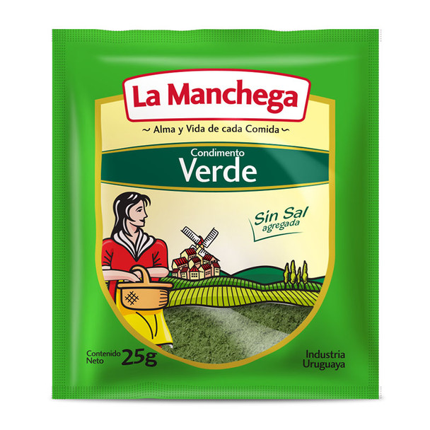 La Manchega Condimento Verde Sin Sal, 25 g / 0.88 oz (pack de 3)