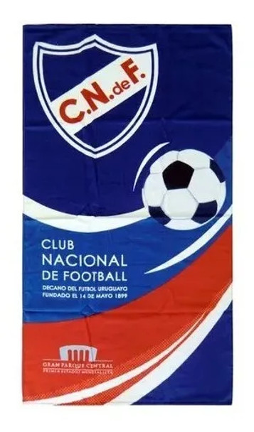 Toalla 100 % Algodón Club Nacional de Football  Escudo del Equipo de Fútbol Club Nacional de Football, 70 cm x 130 cm / 27.55" x 51.18"