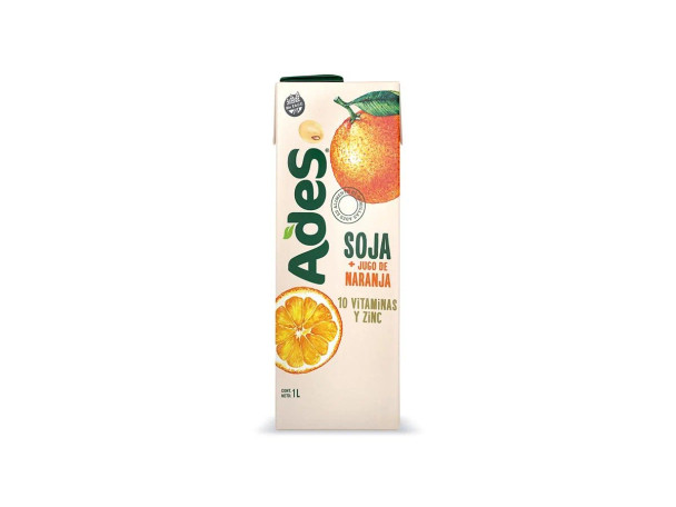 Ades Sabor Naranja Soja & Jugo de Naranja - Libre de Gluten, 1 l / 33.8 fl oz