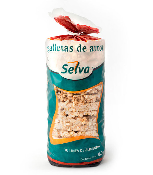 La Selva Gluten-Free Rice Crackers Galletas de Arroz, 150 g / 5.29 oz