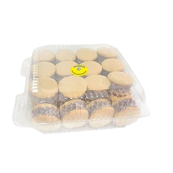 Angelina Cornstarch Alfajores Filled with Dulce de Leche with Coconut Alfajores de Maicena (25 count)