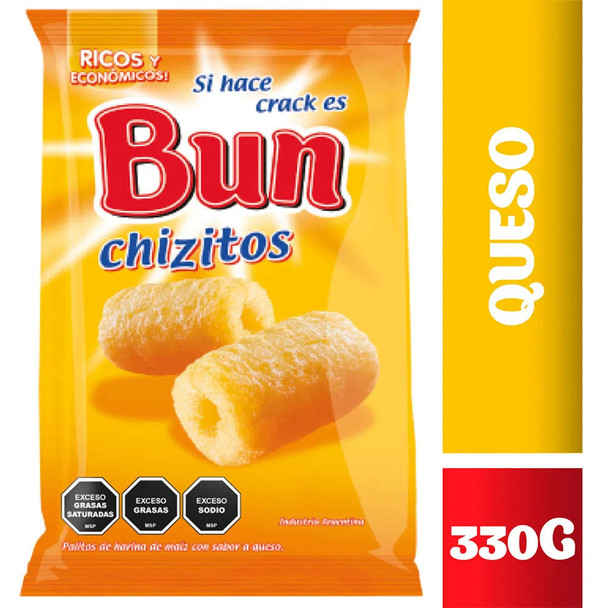 Bun Cornmeal Sticks with Cheese Flavor Chizitos de Maíz con Sabor a Queso, 330 g / 11.64 oz