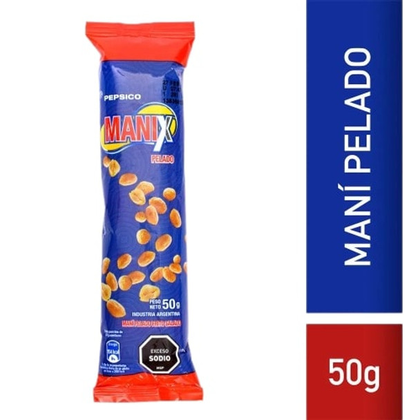 Snack Manix Maní Pelado Frito Salado, 50 g / 1.76 oz (pack of 3)