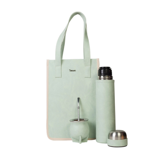 3-Piece Matero Set with Thermos, Matero Bag & Mate Gourd - Jade Design