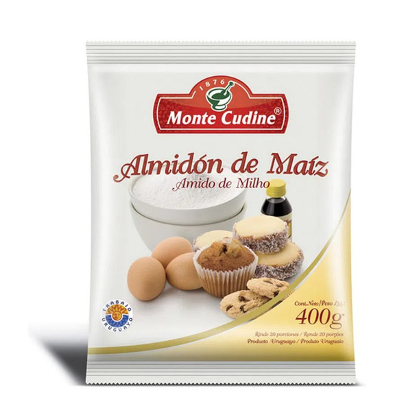 Monte Cudine Corn Starch - Fine Texture for Culinary Perfection Almidón de Maíz, 400 g / 14.10 oz