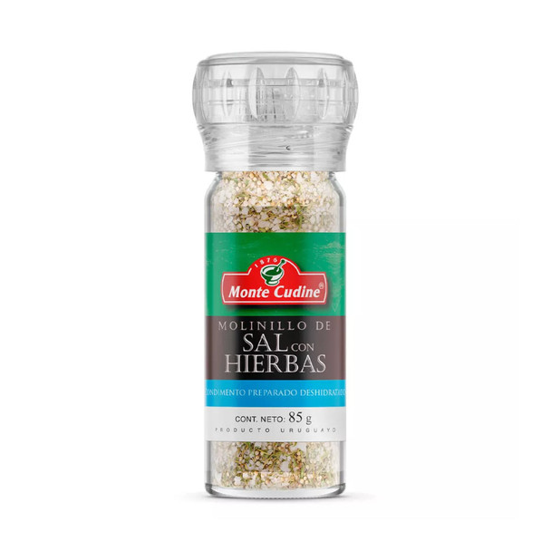 Monte Cudine Herb Salt Grinders - Savory Blend Sal con Hierbas, 85 g / 2.99 oz