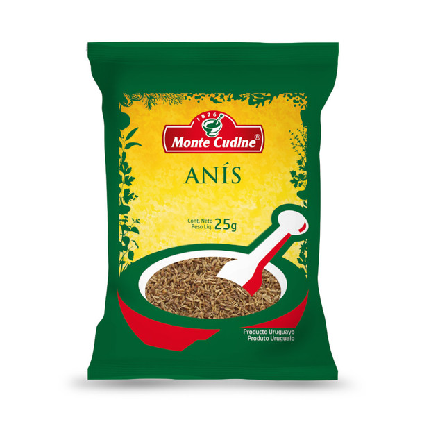 Monte Cudine Whole Anise Seeds - Aromatic Spice Anís en Grano, 25 g / 0.88 oz (pack of 3)