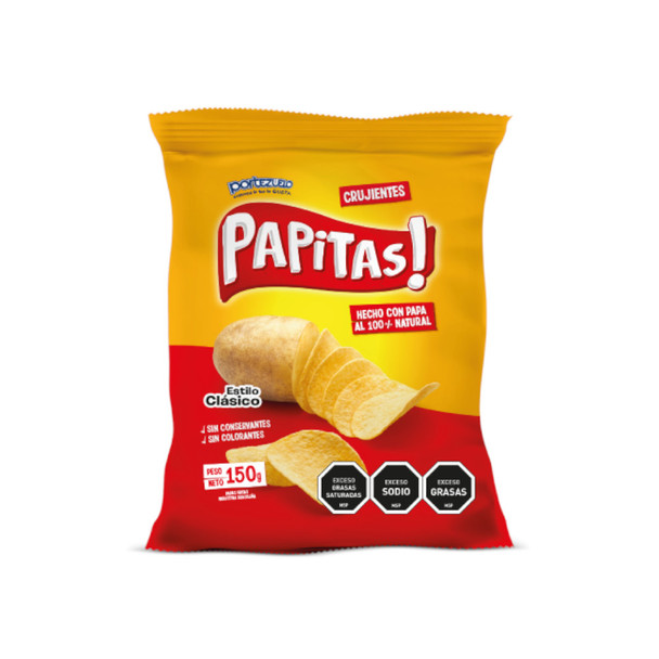 Portezuelo Classic Style Crispy Potato Chips Papas Estilo Clásico, 150 g / 5.29 oz