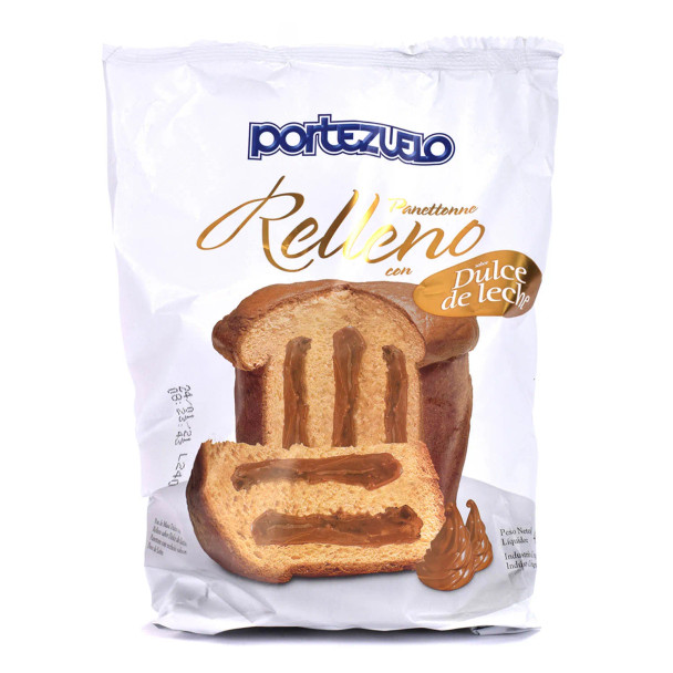 Portezuelo Pan Dulce Relleno Dulce de Leche Filled Panettone, 450 g / 1 lb