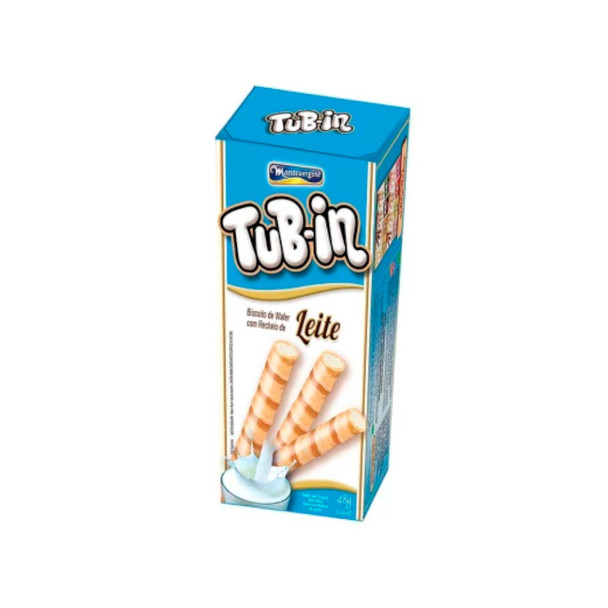 Montevérgine Tub-In Milk Filled Wafers Barquillos Sabor Leche, 48 g / 1.69 oz (pack of 3)