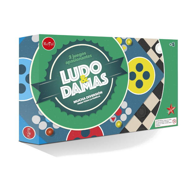 Ludo & Damas: 2 Thrilling Games for the Whole Family, Ages 5+, by Royal